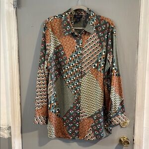 RACHEL ROY geo long blouse size‎ XL